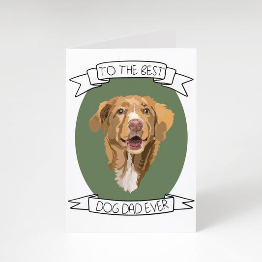 Best Dad Ever Classic Pawtrait Greeting Card
